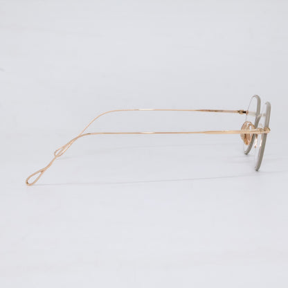 YUICHI TOYAMA Crown Panto Eyewear Rose Gold/Taupe Size 44x22