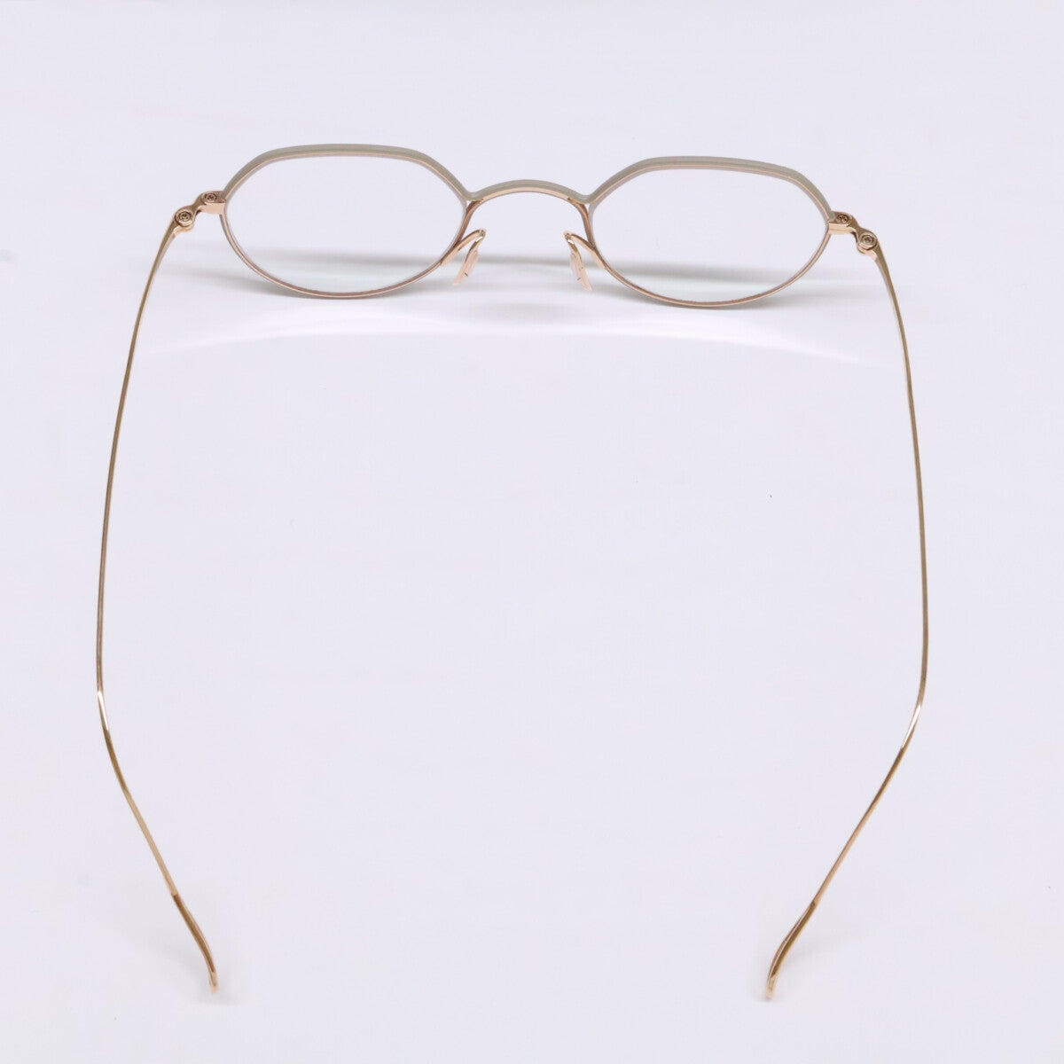 YUICHI TOYAMA Crown Panto Eyewear Rose Gold/Taupe Size 44x22