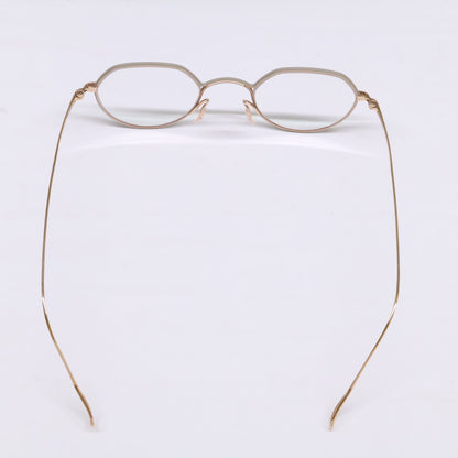 YUICHI TOYAMA Crown Panto Eyewear Rose Gold/Taupe Size 44x22