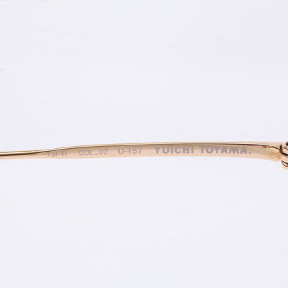 YUICHI TOYAMA Crown Panto Eyewear Rose Gold/Taupe Size 44x22