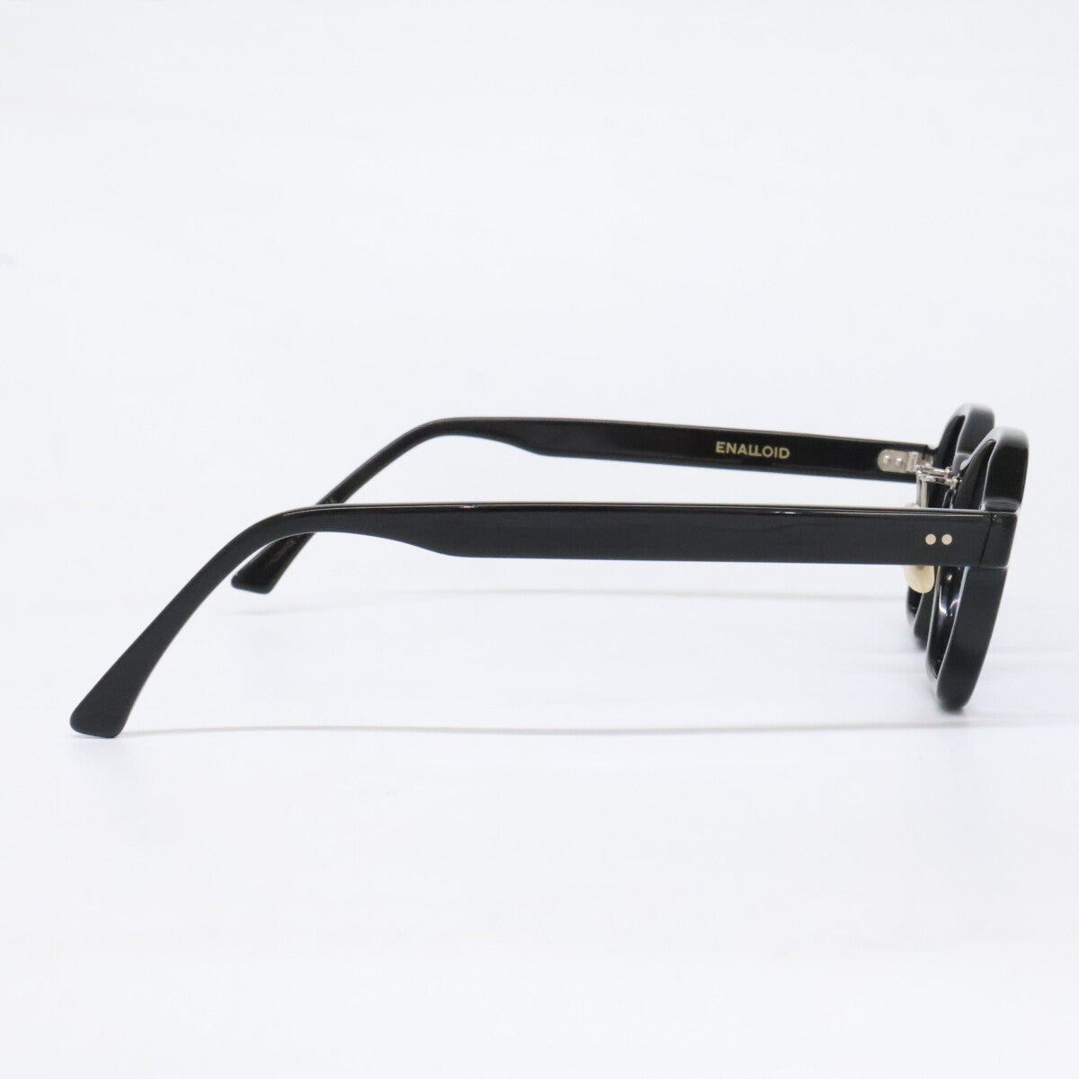 EnaLloid Comus Octagon Shape Eyewear Black Size 45x23-145