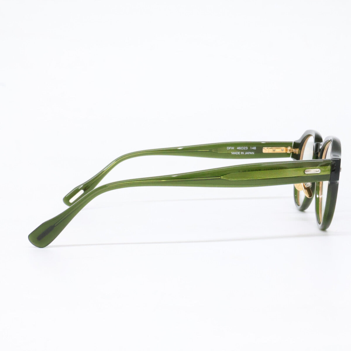 YUICHI TOYAMA U-129 Crown Panto Dark Green Glasses Size 46x23