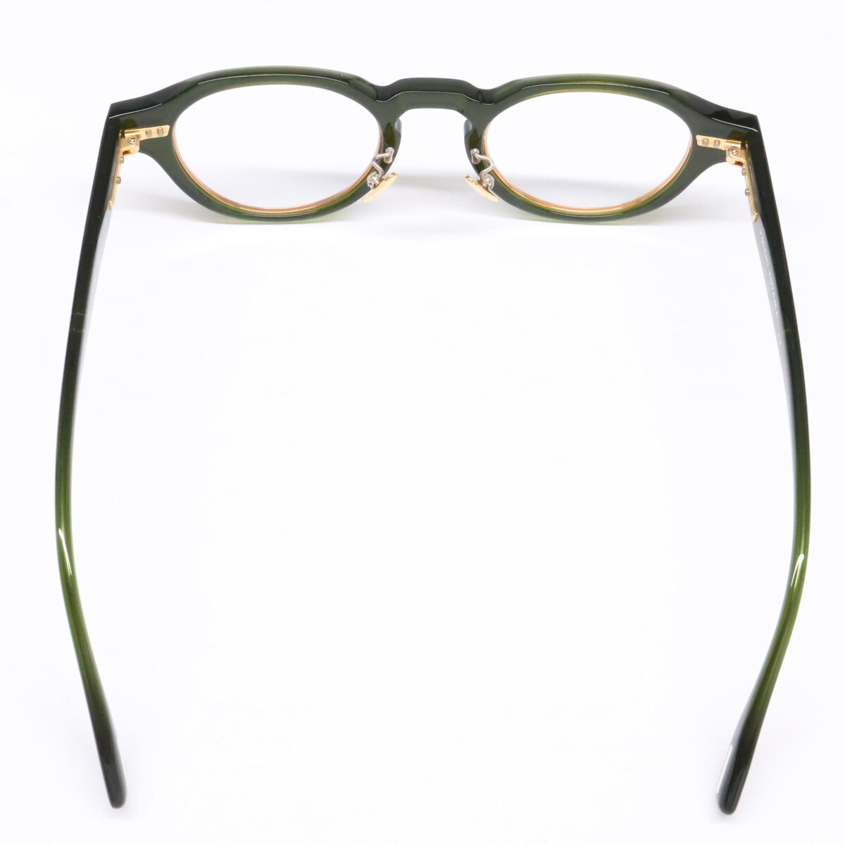 YUICHI TOYAMA U-129 Crown Panto Dark Green Glasses Size 46x23