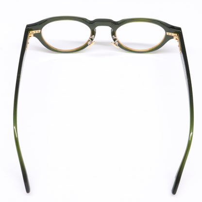 YUICHI TOYAMA U-129 Crown Panto Dark Green Glasses Size 46x23