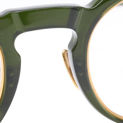 YUICHI TOYAMA U-129 Crown Panto Dark Green Glasses Size 46x23