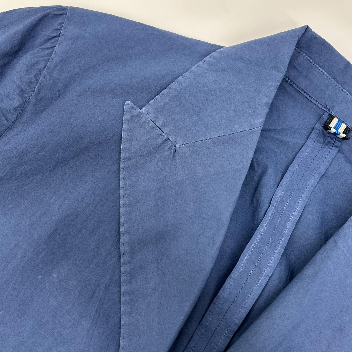 Bagutta Blue Stretch Cotton Double-breasted Jacket Size 48