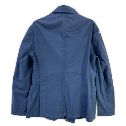Bagutta Blue Stretch Cotton Double-breasted Jacket Size 48