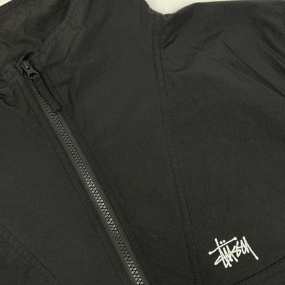 stussy Black Nylon Warm Up Pullover Jacket Size XL
