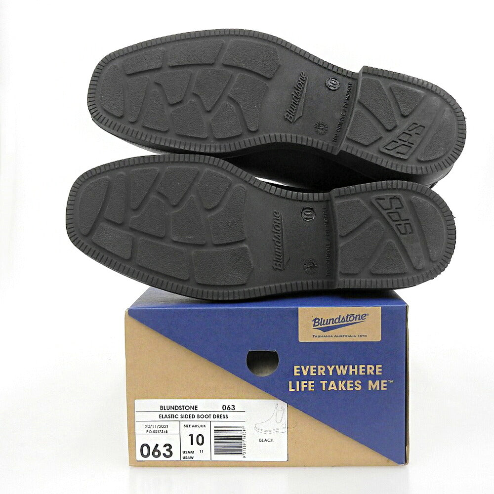 BLUNDSTONE Black Leather Square Toe Chelsea Boots Size 10