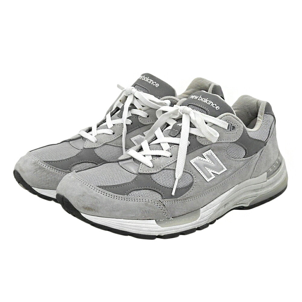 NEW BALANCE 21FW M992GR Gray Suede Sneakers Size 13(US)