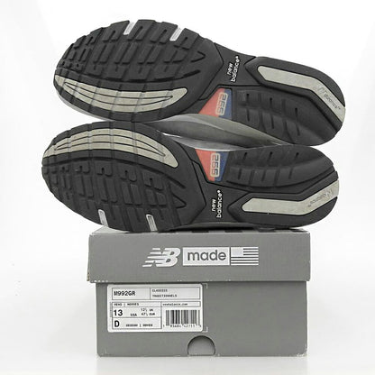 NEW BALANCE 21FW M992GR Gray Suede Sneakers Size 13(US)