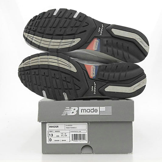 NEW BALANCE 21FW M992GR Gray Suede Sneakers Size 13(US)