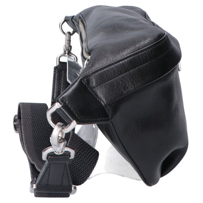 aniary 01-07003 Black Leather Body Bag Size ONE SIZE