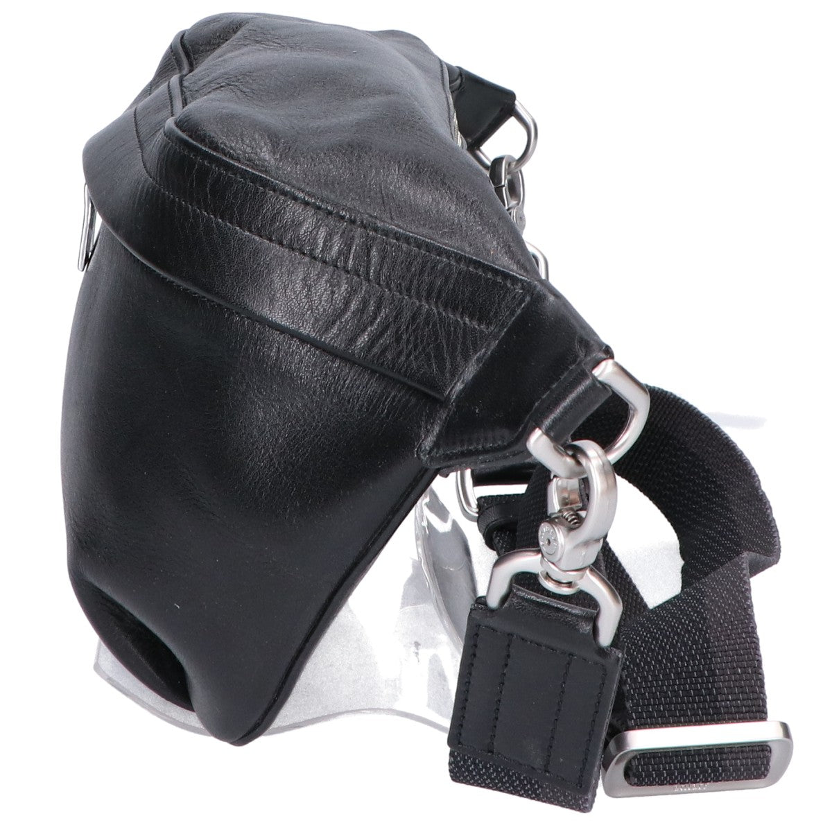 aniary 01-07003 Black Leather Body Bag Size ONE SIZE