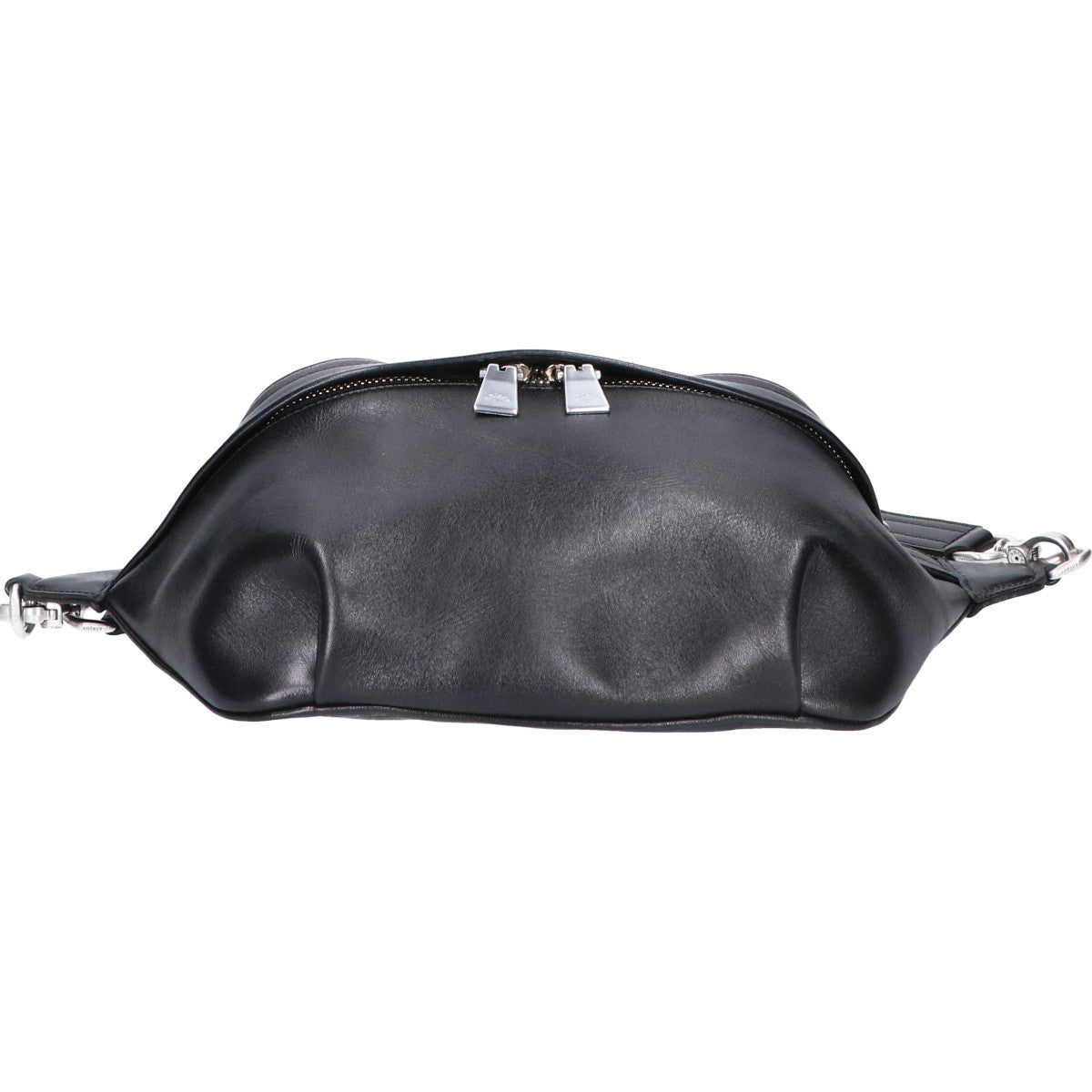 aniary 01-07003 Black Leather Body Bag Size ONE SIZE
