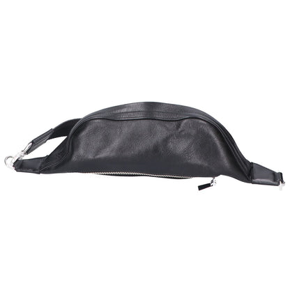 aniary 01-07003 Black Leather Body Bag Size ONE SIZE