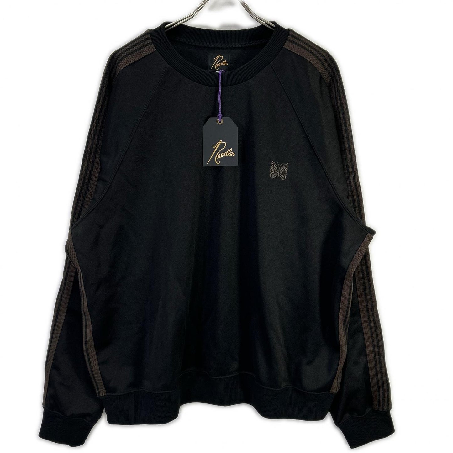 NEPENTHES PU272 Track Crewneck Shirt Black/Brown Size XL
