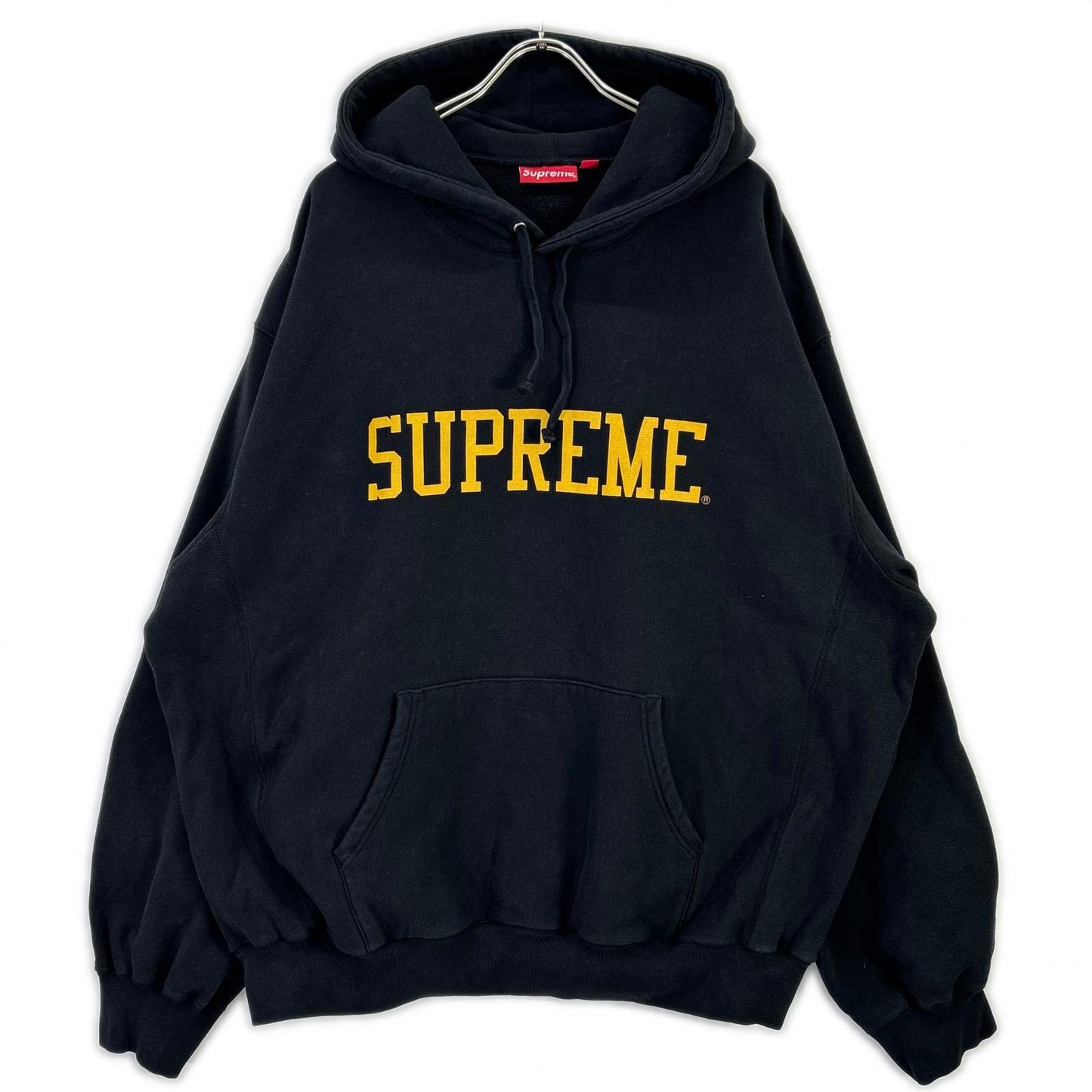 Supreme 23AW Black Varsity Cotton Hoodie