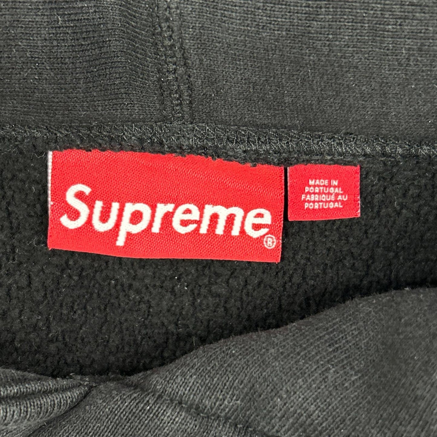 Supreme 23AW Black Varsity Cotton Hoodie