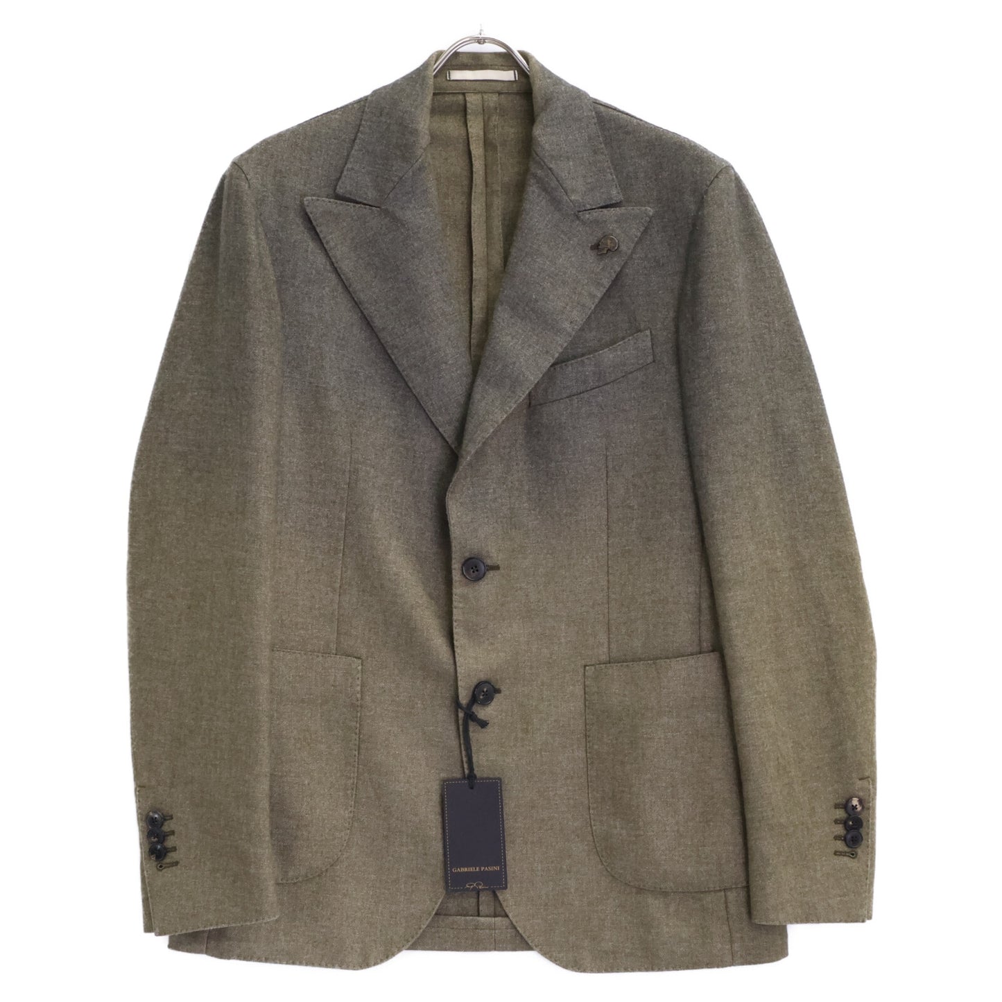 Gabriele Pasini Peaked Lapel Cashmere Jacket Gray Size 48