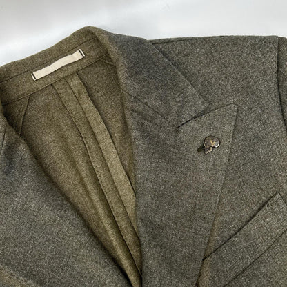 Gabriele Pasini Peaked Lapel Cashmere Jacket Gray Size 48