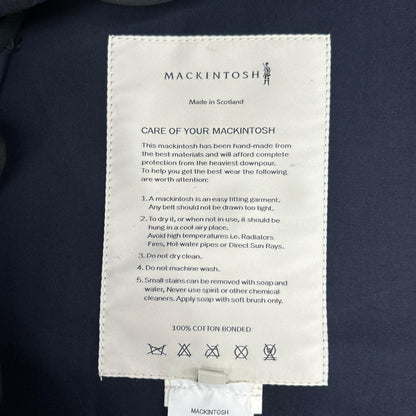 MACKINTOSH New Dunkeld Rubberized Coat Navy Size 38