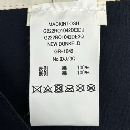 MACKINTOSH New Dunkeld Rubberized Coat Navy Size 38