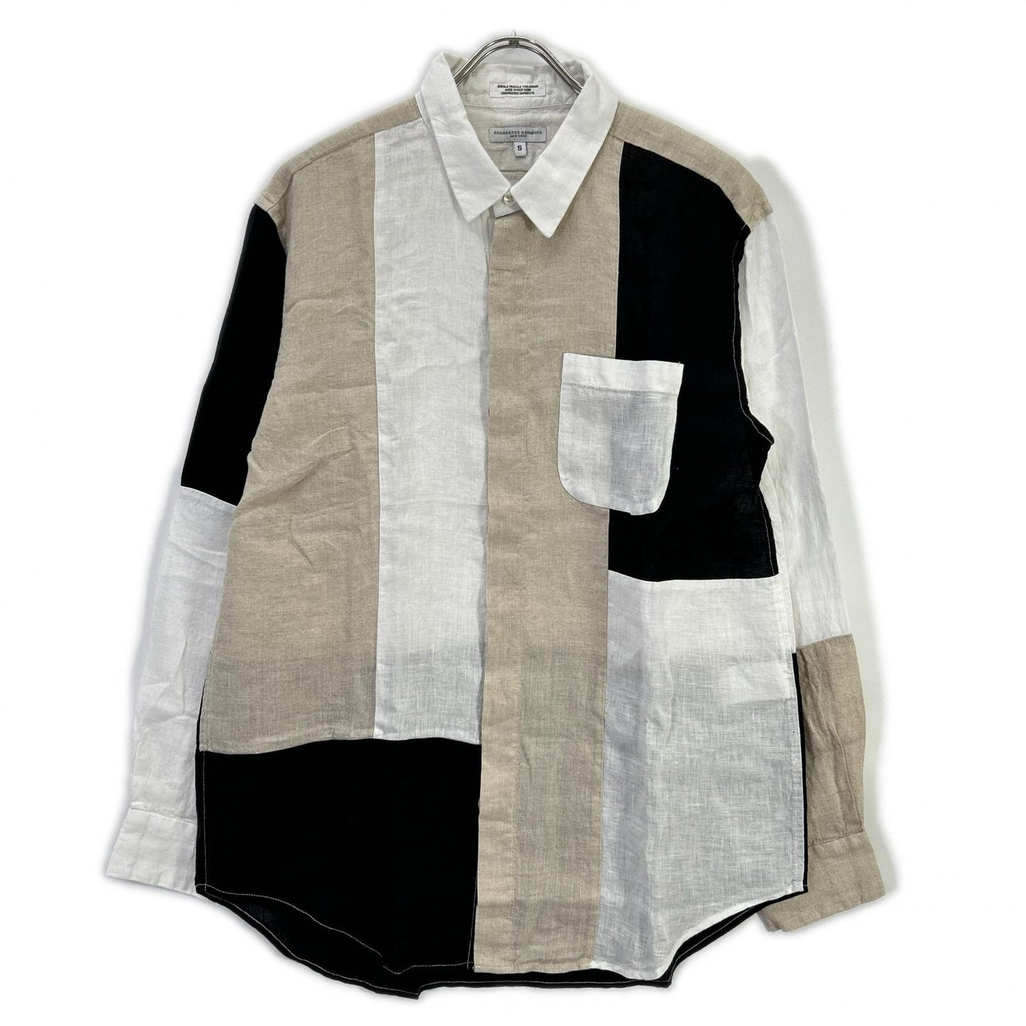 Engineered Garments Colorblock Linen Shirt Size S