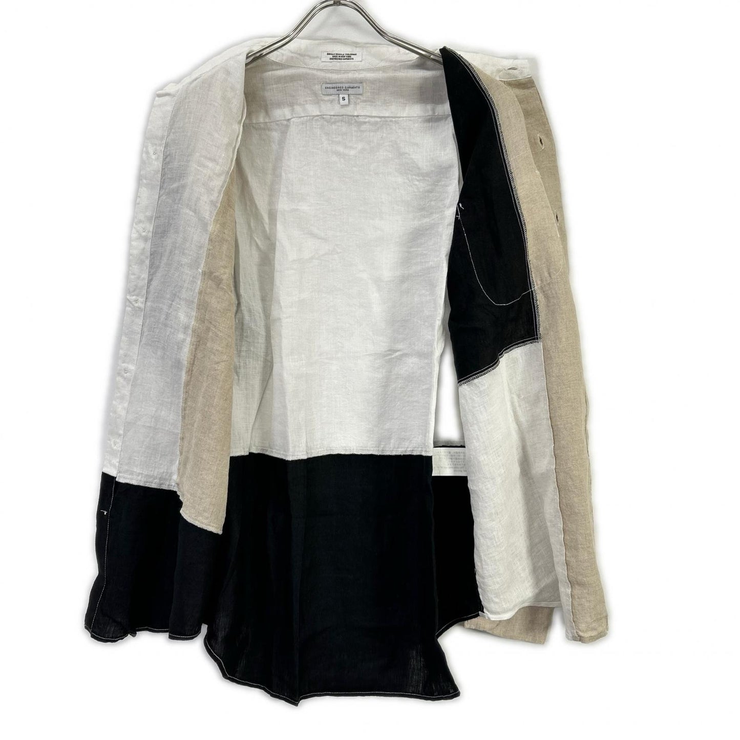 Engineered Garments Colorblock Linen Shirt Size S