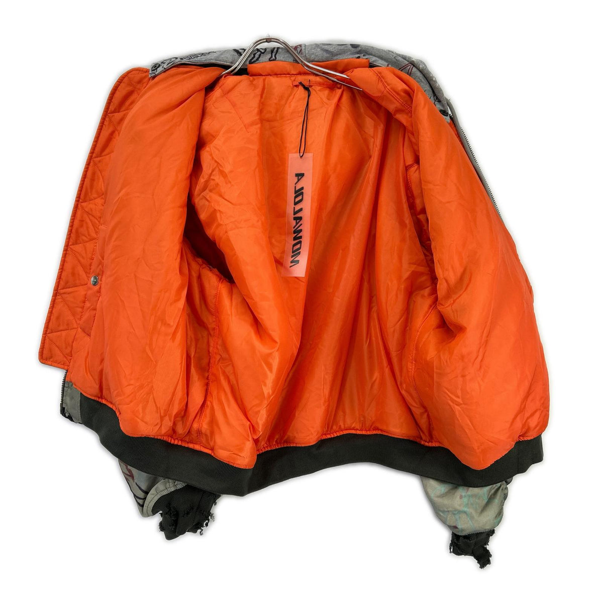 MOWALOLA 25AW Khaki Graffiti Bomber MA-1 Jacket Size L