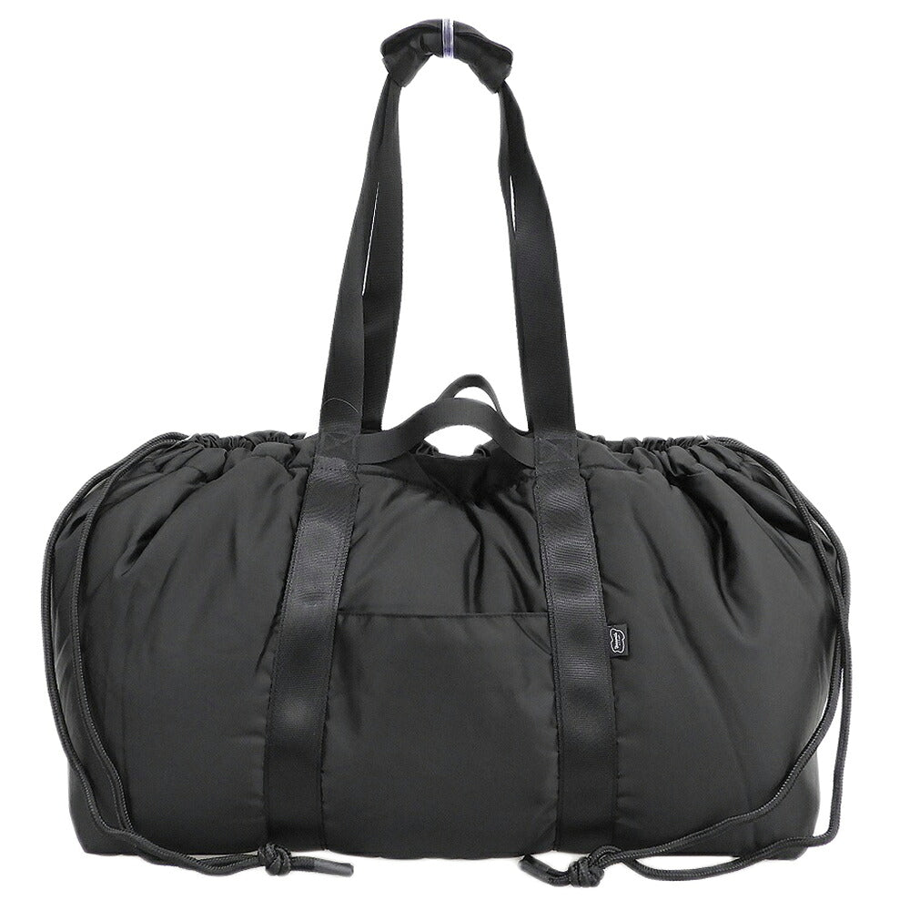 Yosemite Black Nylon Drawstring Tote Bag Size L