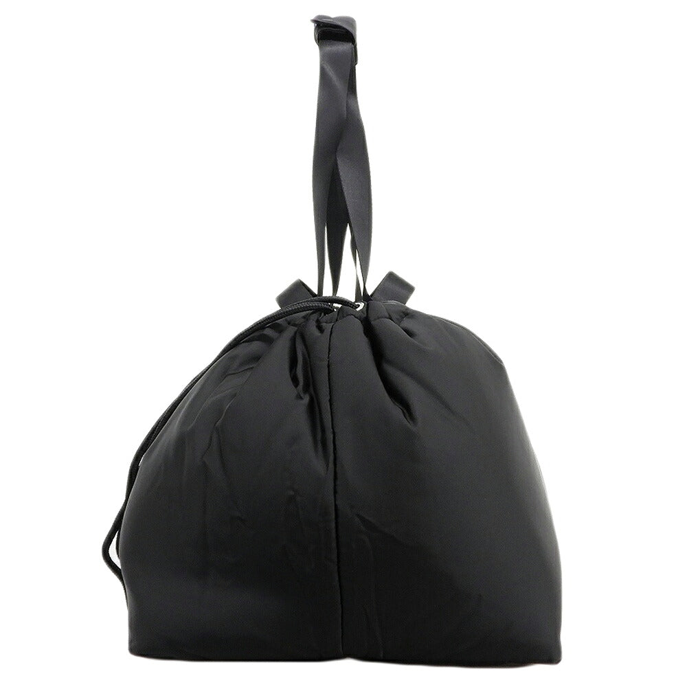 Yosemite Black Nylon Drawstring Tote Bag Size L