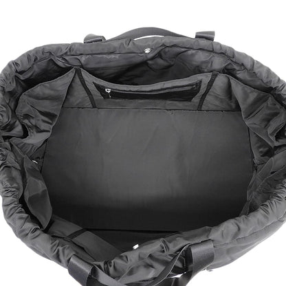 Yosemite Black Nylon Drawstring Tote Bag Size L