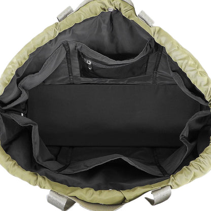 Yosemite Khaki Nylon Drawstring Tote Bag Size M