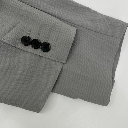 Theory 25SS Gray Seersucker 2B Blazer Size 42