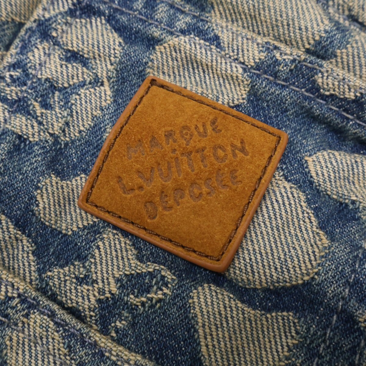 LOUIS VUITTON 25AW All-Over Jacquard Workwear Denim Size 38