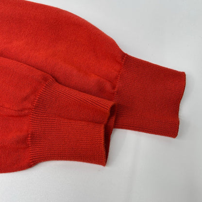 STONE ISLAND Orange Organic Cotton Knit Sweater Size M