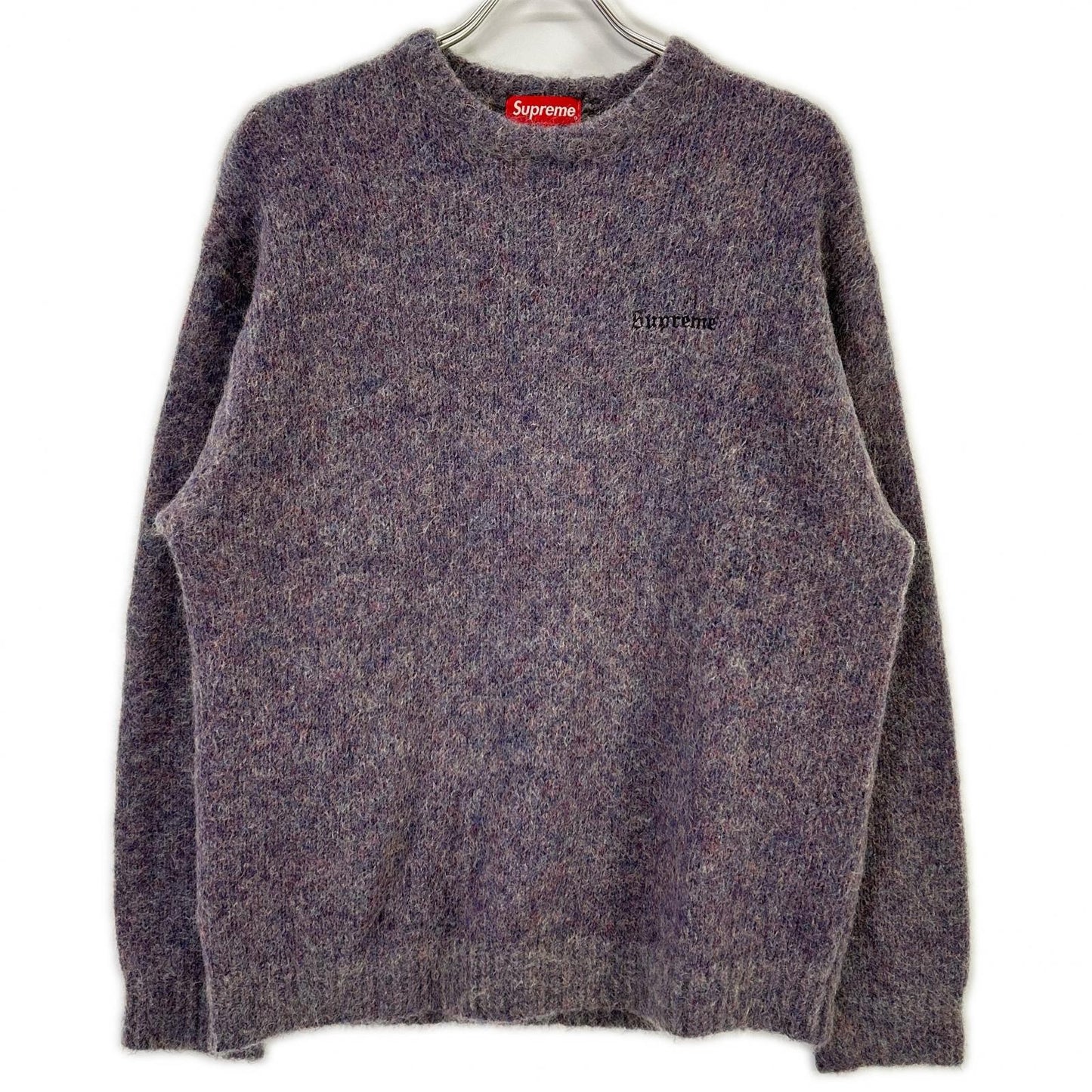 Supreme Purple Nylon Mohair Knit Sweater Size M