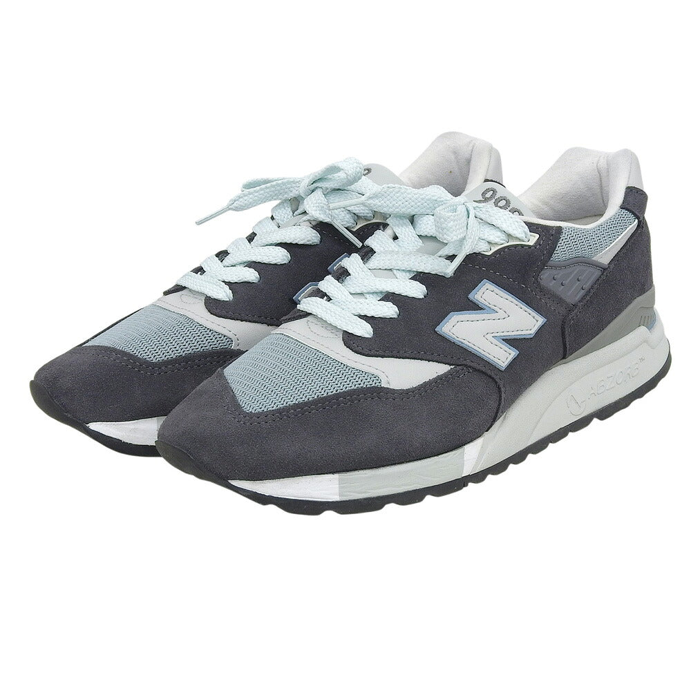 NEW BALANCE Charcoal Gray Suede M998KT Sneakers 2020 Size 26