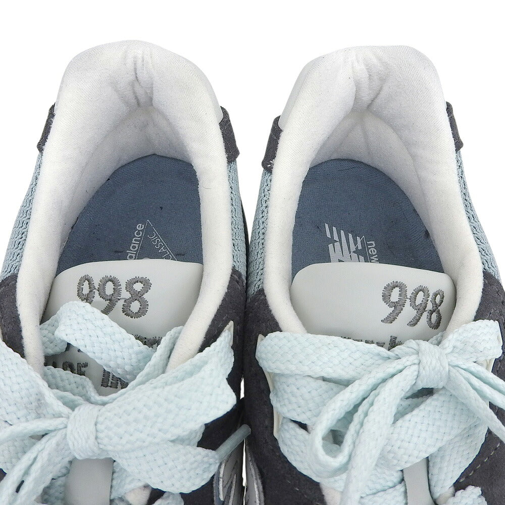 NEW BALANCE Charcoal Gray Suede M998KT Sneakers 2020 Size 26