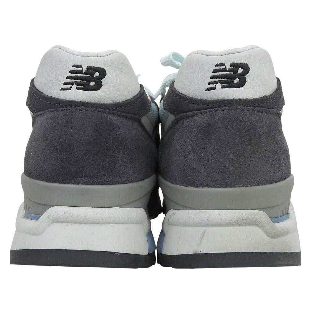 NEW BALANCE Charcoal Gray Suede M998KT Sneakers 2020 Size 26
