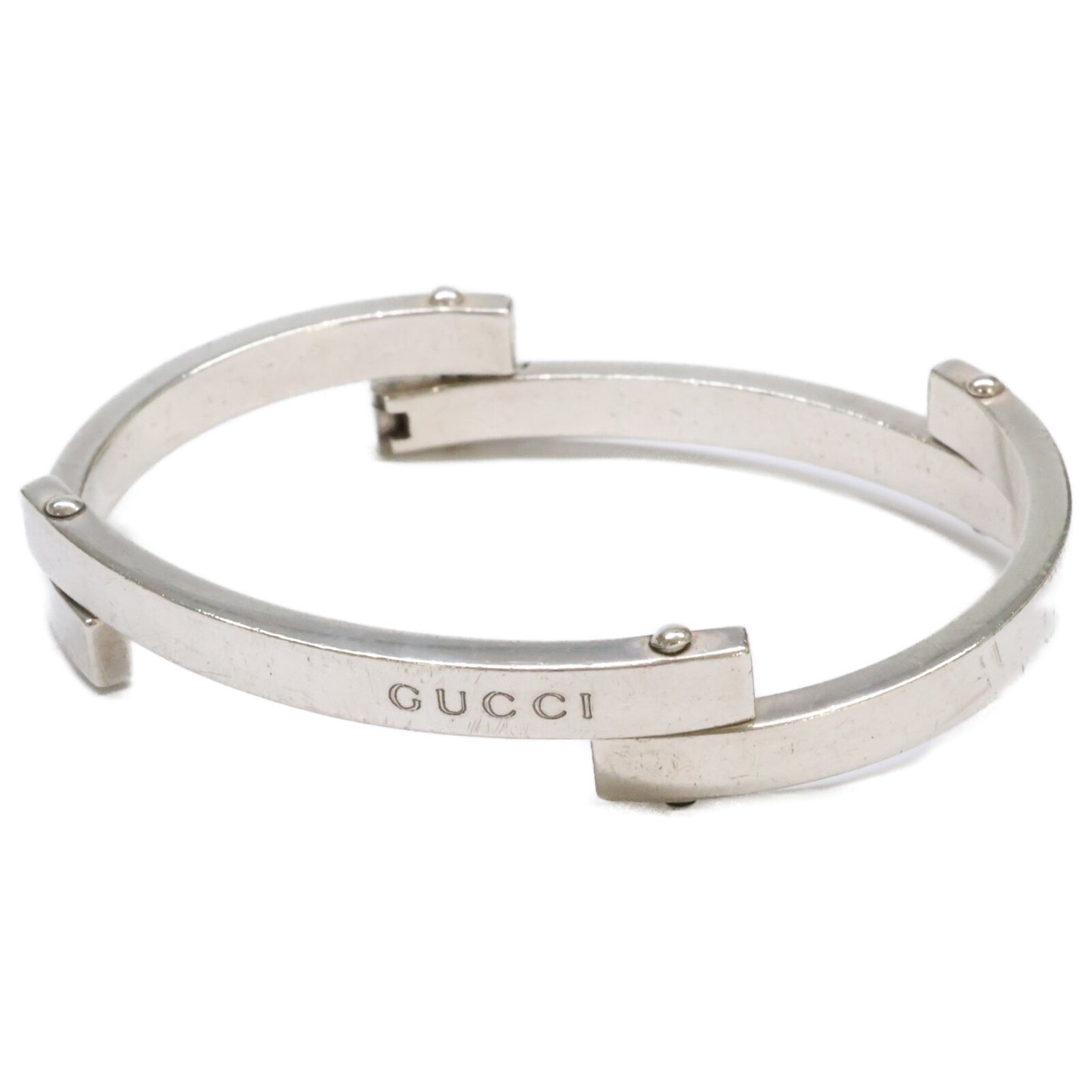 GUCCI 925 Plate Link Bracelet Silver ONE SIZE Size ONE SIZE