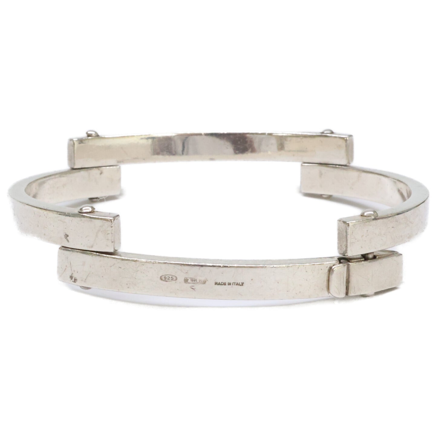GUCCI 925 Plate Link Bracelet Silver ONE SIZE Size ONE SIZE