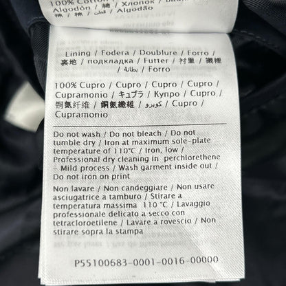 VALENTINO 19AW SV3CHA705AJ V-Logo Cotton Coat Navy Size 46
