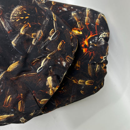 DIESEL A18760 Printed Hooded Padded Jacket Black Size 52
