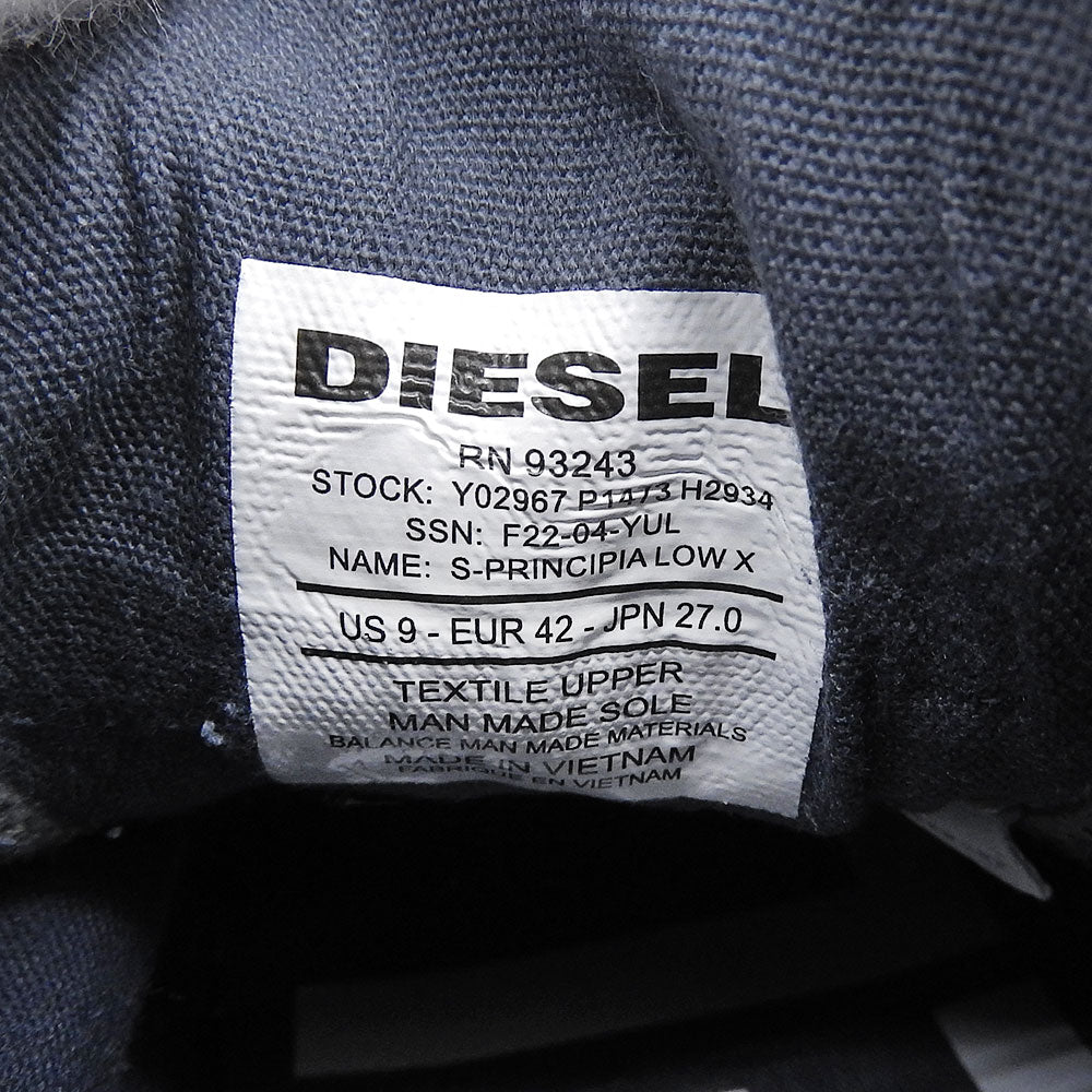 DIESEL S-PRINCIPIA LOW Denim Sneakers Indigo Size EU 40