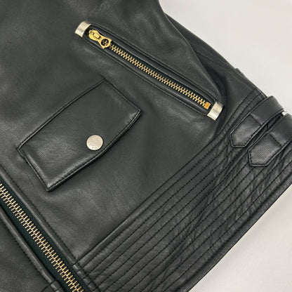 W)TAPS 092NWDT-JKM01 Sheepskin Leather Jacket Green
