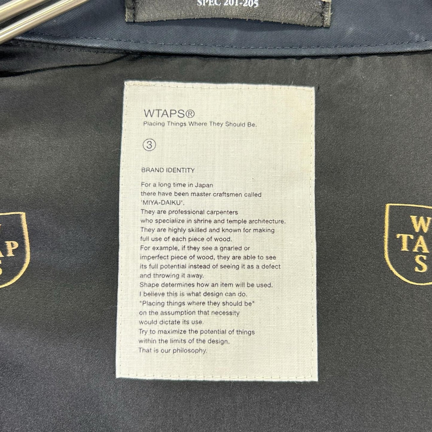 W)TAPS WHO DARES WINS M-65 Jacket Navy Size 3