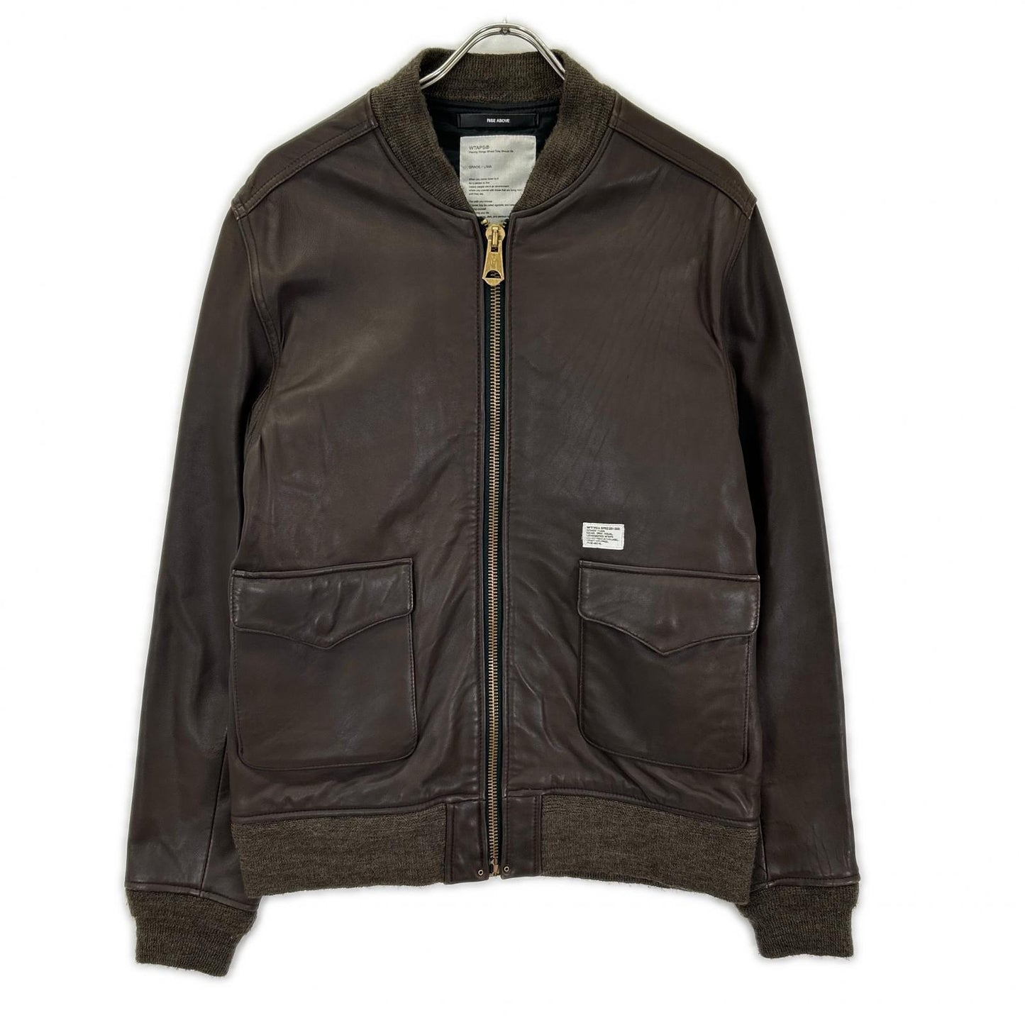 W)TAPS 092NWDT-JKM03 Lamb Leather A-2 Jacket Brown
