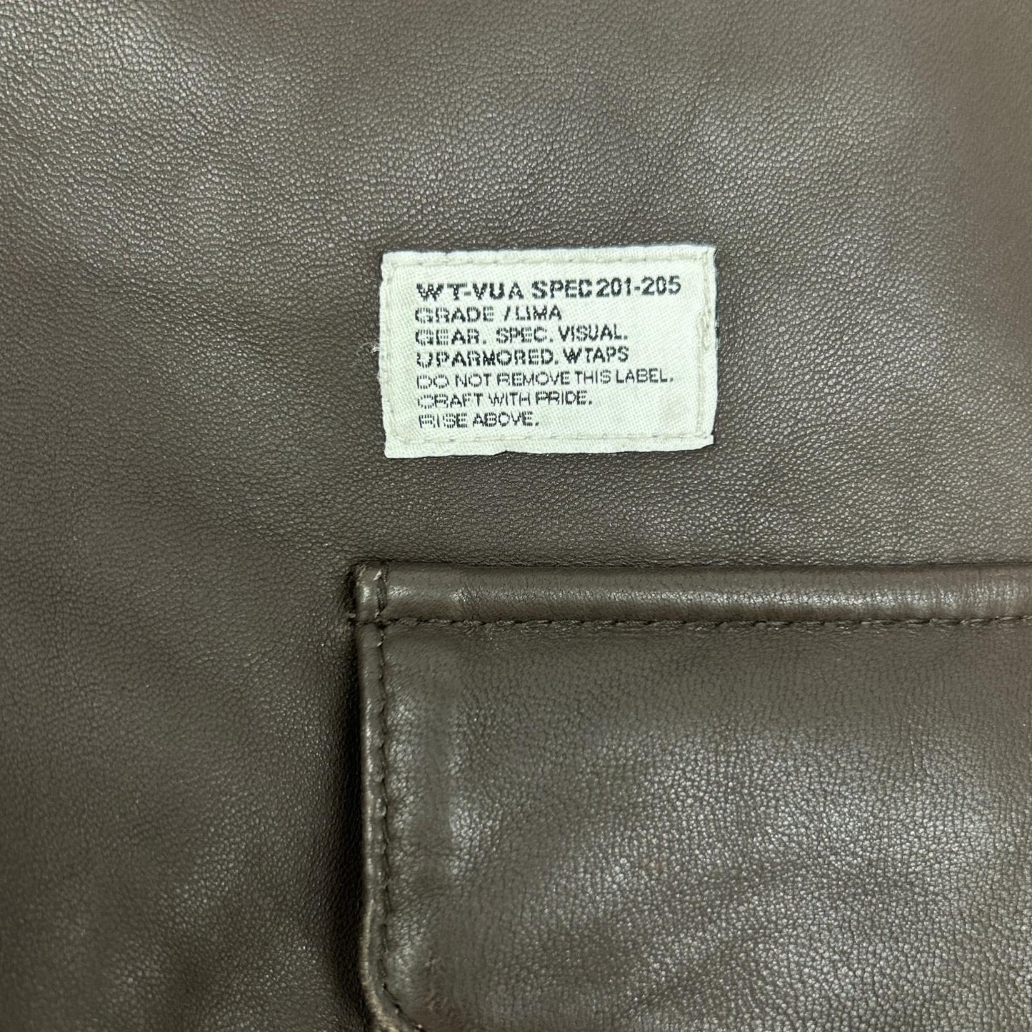 W)TAPS 092NWDT-JKM03 Lamb Leather A-2 Jacket Brown